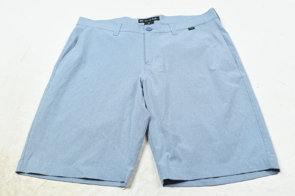 Travis Mathew Golf Shorts Mens 34 Blue Classic Fit Stretch Performance